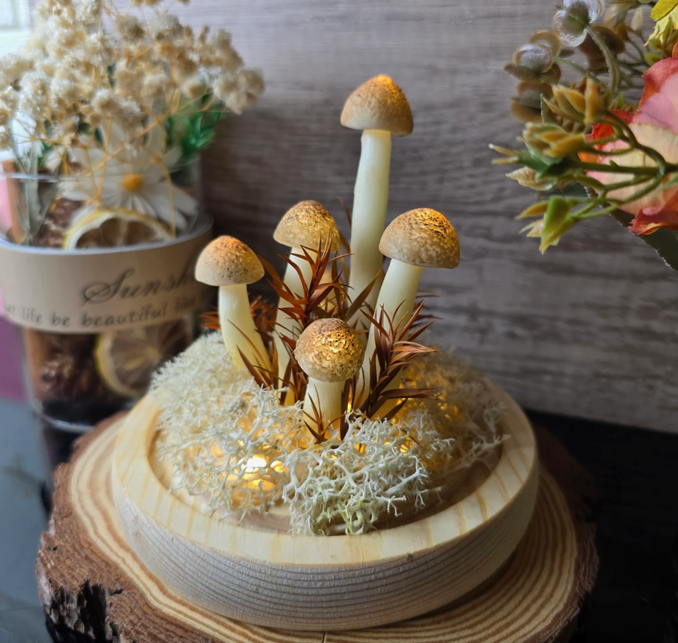 Eventyrlig Glødende Svampelampe – Håndlavet