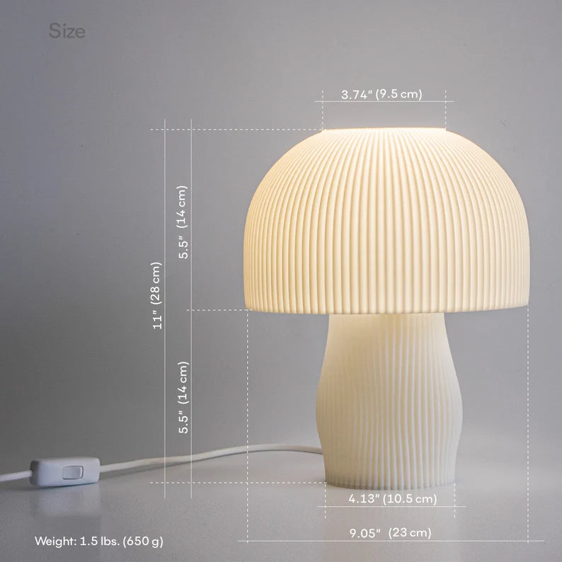 Svampe Lampe – Unik håndlavet bordlampe